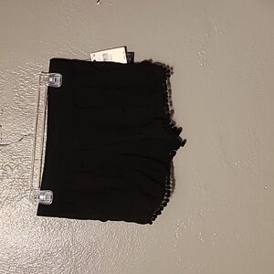 BCX Juniors women's small black elastic back pom pom shorts NWT RETAIL VALUE $34